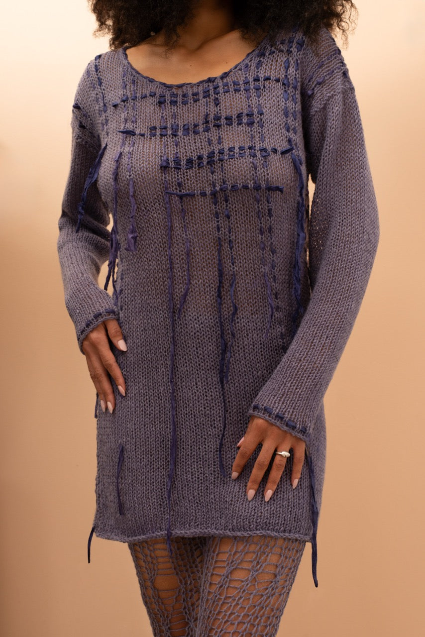 RIBBON SWEATER DRESS