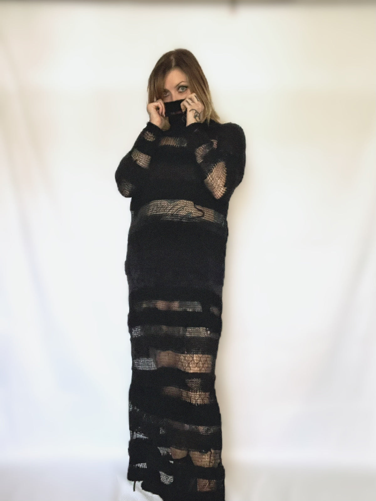 READY TO SHIP WASTELAND 2.0 MAXI TURTLENECK SWEATER DRESS