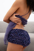 SAMPLES RUFFLE SHORTS SMALL PURPLE