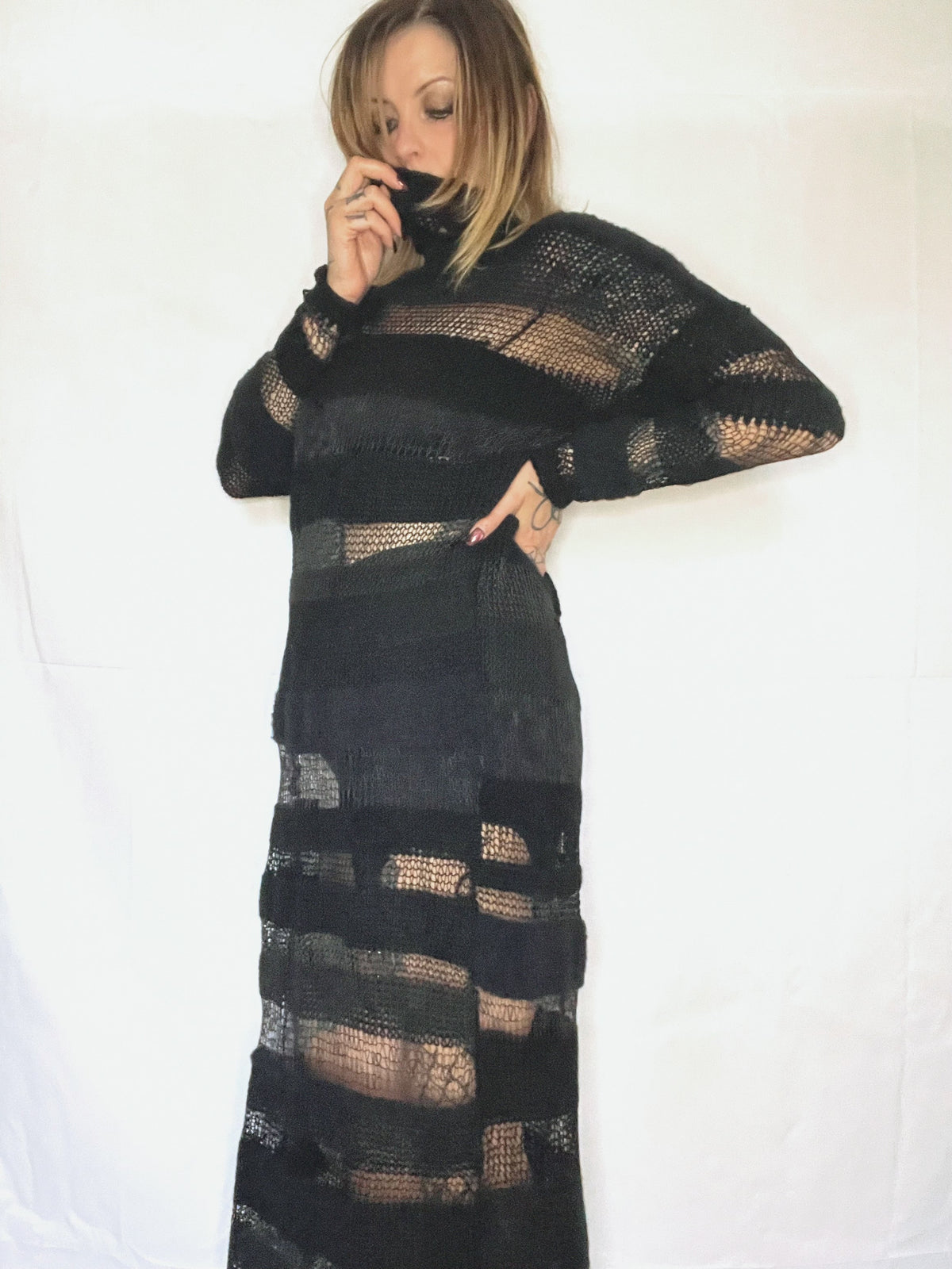 READY TO SHIP WASTELAND 2.0 MAXI TURTLENECK SWEATER DRESS