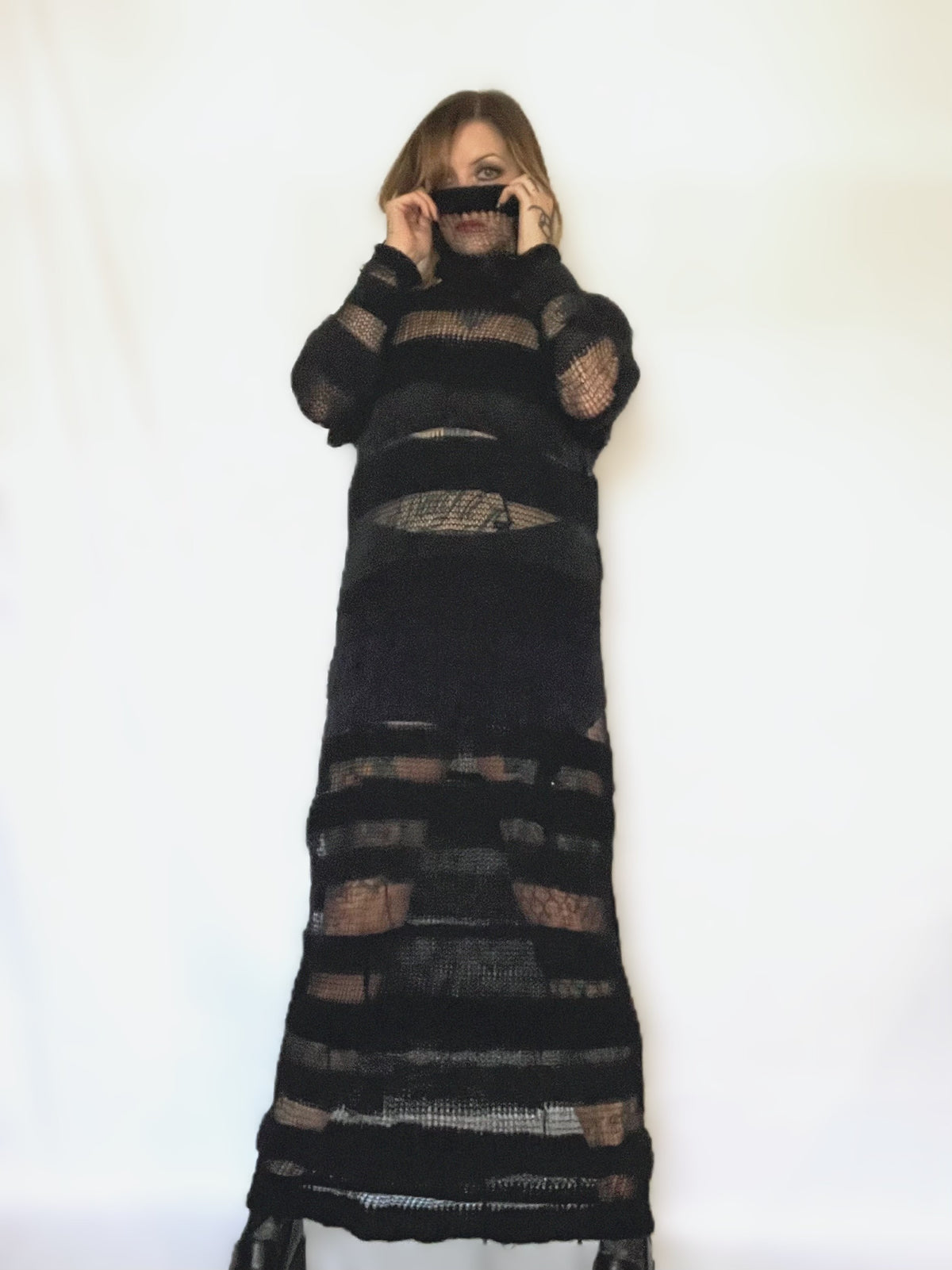 READY TO SHIP WASTELAND 2.0 MAXI TURTLENECK SWEATER DRESS